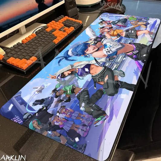 Módní velká FPS 900x400 anime herní podložka s dívkou ve stylu Overwatch pro notebook a kancelář, měkká gumová podložka na stůl, herní podložka pod myš XXL