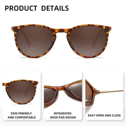 Trendy Cat Eyes Frame Polarized Sunglasses Alloy Design UV400 Travel Glasses For Women Men Driving Eyewear