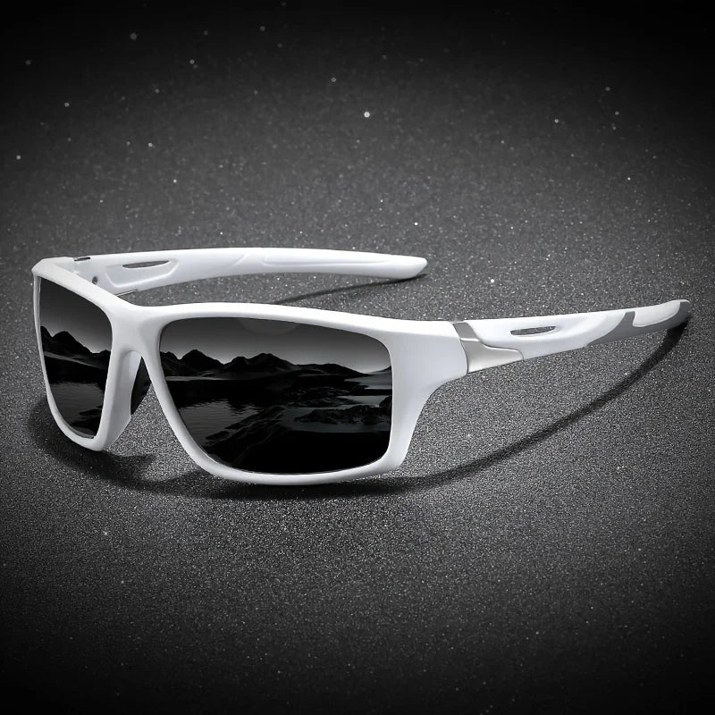 New Polarized Sports Sunglasses for Men, High-Quality TAC Lens Frame, Full Rim, UV Protection, Alloy Decorative, for Climbing