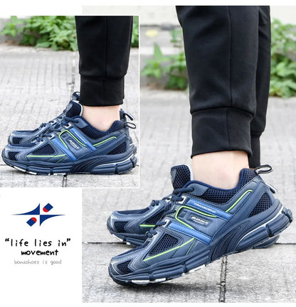 BONA 2023 New Designers Light Running Jogging Mesh Shoes Breathable Comfortable Men Sneakers Casual Outdoor Sport Shoes Man Mesh