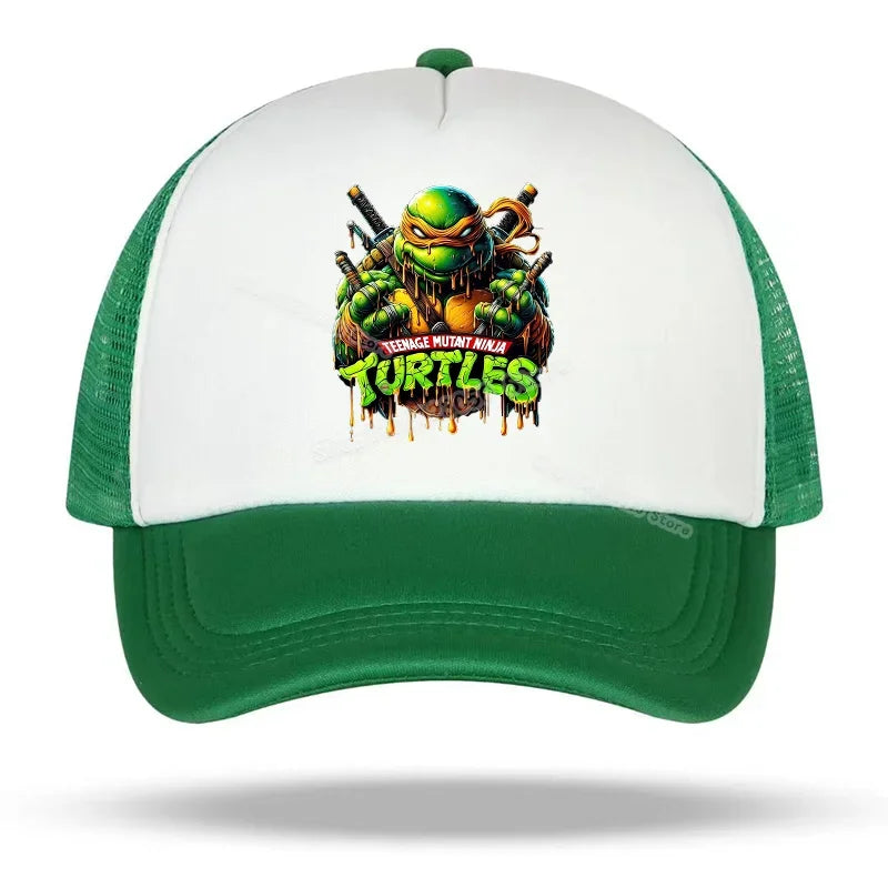 Teenage Mutant Ninja Turtles Baseball Cap Embroidered Cartoon Anime Print Hats Duck Tongue Hat Nethats Sun Visor Headgear Gifts