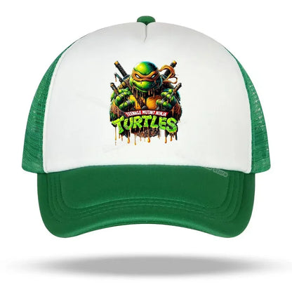 Teenage Mutant Ninja Turtles Baseball Cap Embroidered Cartoon Anime Print Hats Duck Tongue Hat Nethats Sun Visor Headgear Gifts