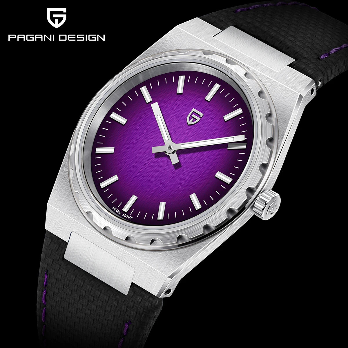 PAGANI DESIGN 2025 new thin 7MM men's quartz watch VJ21 37MM sapphire stainless steel waterproof 10Bar luminous C3 reloj hombre