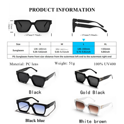 Ruiao Retro Black Millionaire Shades Luxury Sunglasses 2026 For Men Designer Famous Brand Square Sun Glasses Man Women Sunglass