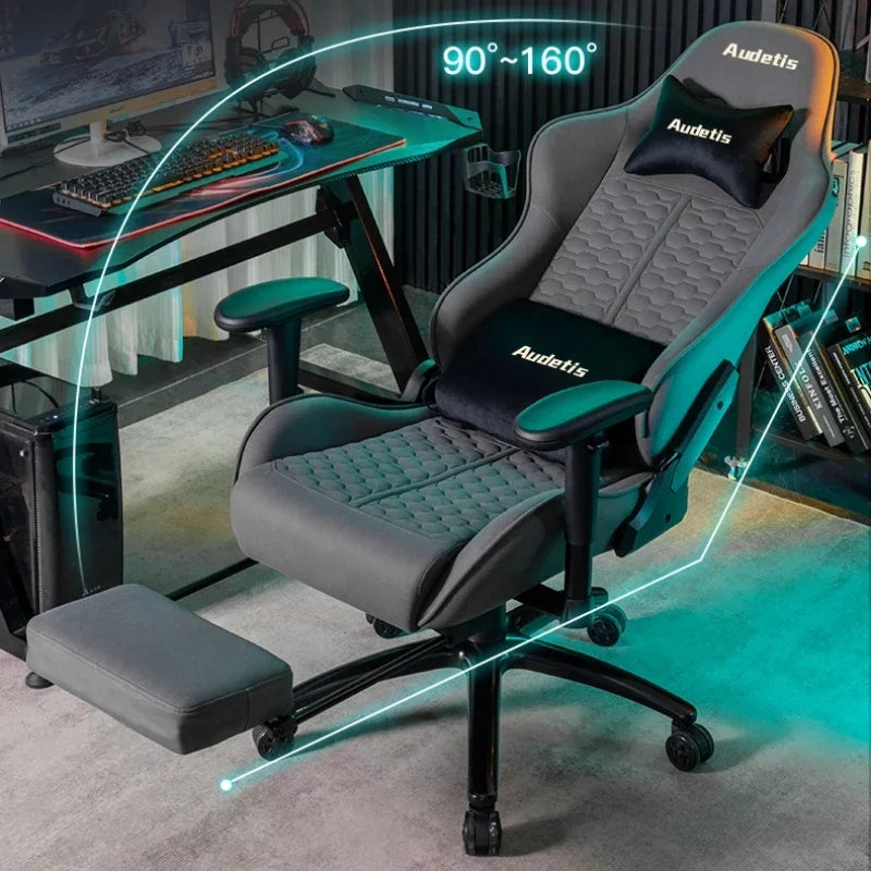 Office Ergonomic Gaming Chair Computer Desk Chair with Armrests, Comfortable Ergonomic Gaming Chair for Home Office, Bedroom & Gaming Room, Technology Fabric Executive Chair