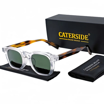 CATERSIDE New Fashion Punk Men Sunglasses Frame Square Personalized Design Sun Glasses Women Travel Party Business Festival Gift