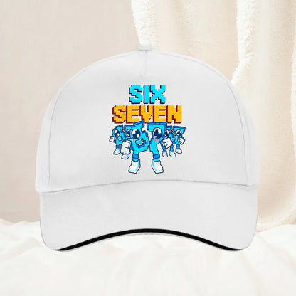 Meme 67 Six Seven 6 7 Italian Brainrot Baseballkappe Herren Trucker-Cap Frühjahr Freizeit Outdoor Fitness Sonnenvisier Snapback-Kappe