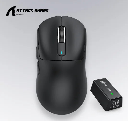 ATTACK SHARK X3 třirežimová myš 1K Hz, X3Pro bezdrátová Bluetooth myš 4K Hz, lehká, PAW3395, mobilní rychlost 650IPS