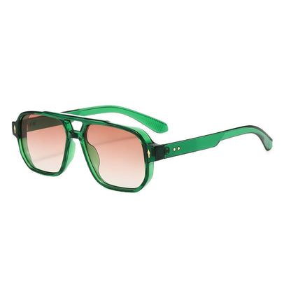 Retro Double Beam Sunnies HD Leopard Print Eyewear Unisex Polarized Sunglasses Waterproof Lightweight Anti-UV Glasses Outdoor