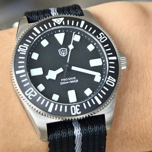 Watchdives 38mm EXD Titanium Diver Watch Sapphire crystal mirror AR coated men's waterproof watch