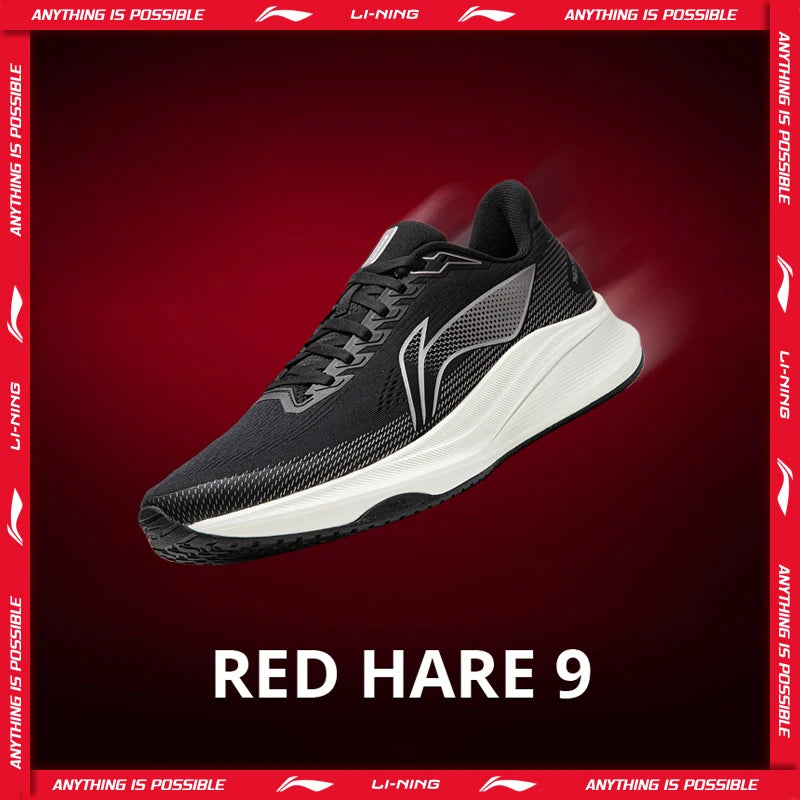 Męskie buty do biegania Li-Ning RED HARE 9 Racing – lekka pianka, ultra oddychające, wytrzymałe, antypoślizgowe, treningowe trampki LiNing ARPW003