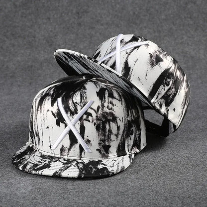 Baseballcap mit flachem Schirm, Buchstabenstickerei für Herren, vielseitig kombinierbar, Damen-Sommer-Hip-Hop-Hut, Outdoor-Sonnenschutz, verstellbare Schirmmütze