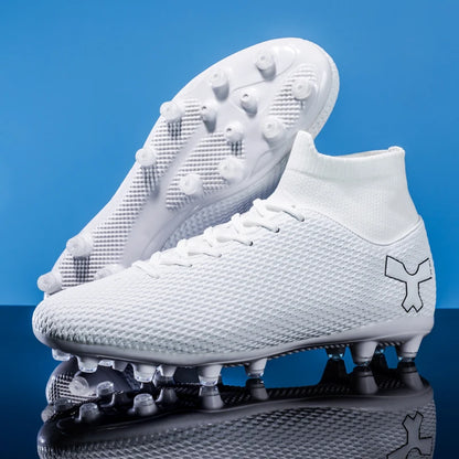 New Unisex Long Spike Football Boots Men Broken Nail Soccer Shoes AG/TF Training Soccer Cleats Sneakers Non-Slip Ankle Zapatos