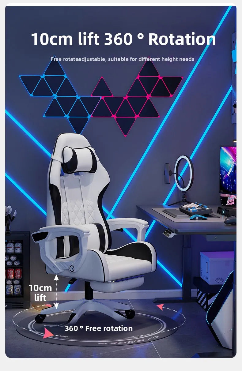 Muška e-sports stolica udobna je za dugotrajno sjedenje, računalna stolica može se nagnuti za opuštanje, naslon