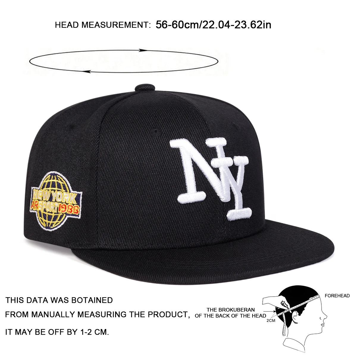 Unisex NY Letter Embroidery Hip-hop Hats Spring and Autumn Outdoor Adjustable Casual Baseball Caps Sunscreen Hat Sports Cap