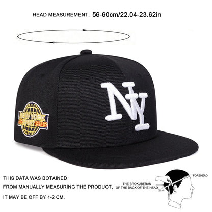 Unisex NY Letter Embroidery Hip-hop Hats Spring and Autumn Outdoor Adjustable Casual Baseball Caps Sunscreen Hat Sports Cap