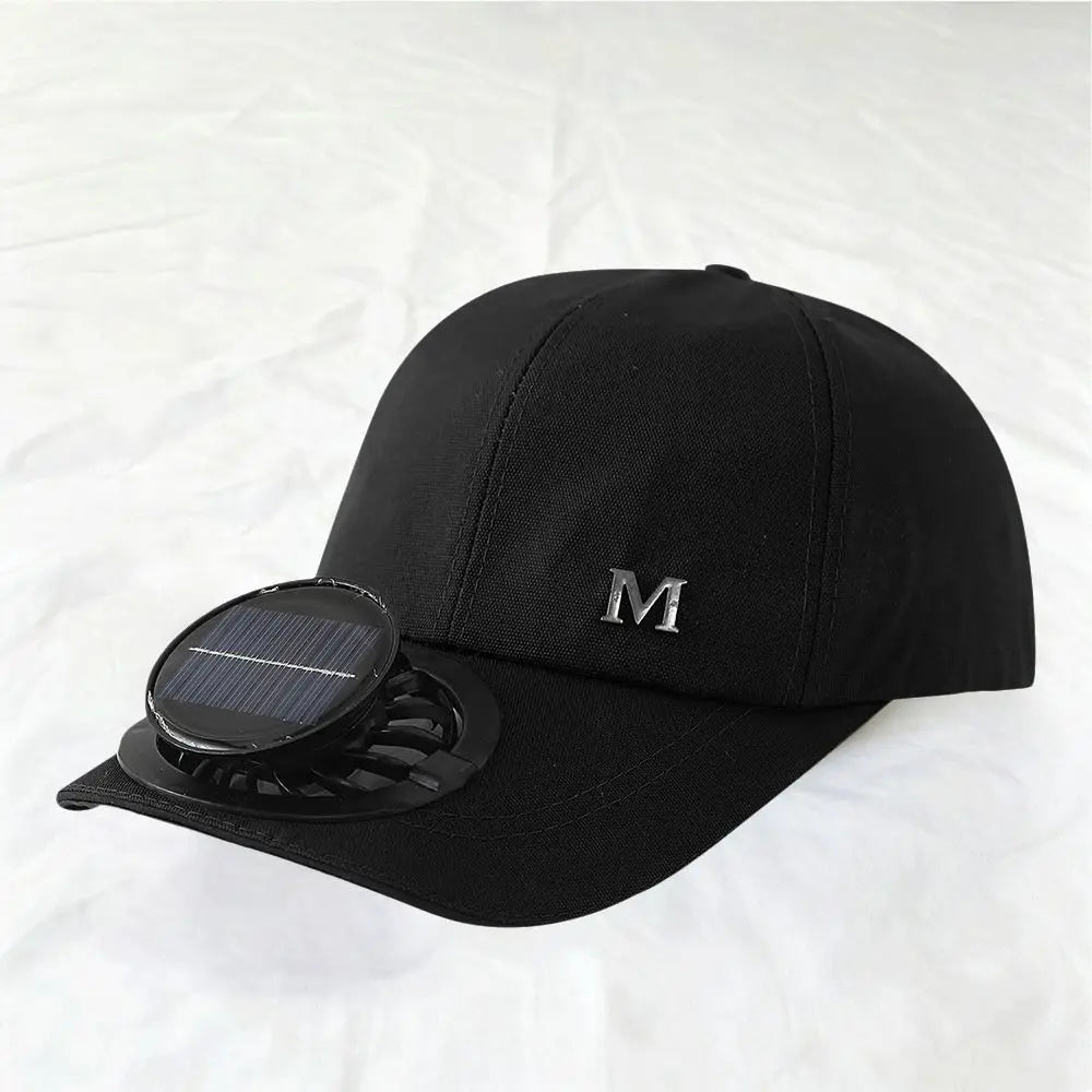 Fashion With Solar Powered Fan Baseball Cap Breathable Quick Dry Sun Hat Rechargeable Sun Protection Sunshade Outdoor
