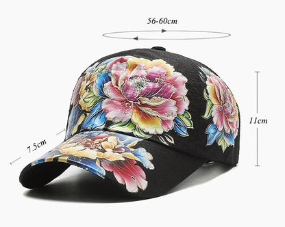 Casquette de baseball printemps/été à séchage rapide pour homme et femme, pour les activités de plein air, la plage et le camping, chapeau de soleil imprimé de fleurs de style chinois B149