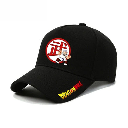 Czapka z daszkiem Dragon Ball Master Roshi Son Goku – kreatywny nadruk z literami z anime o wysokiej wartości, unisex, codzienna, uniwersalna czapka baseballowa