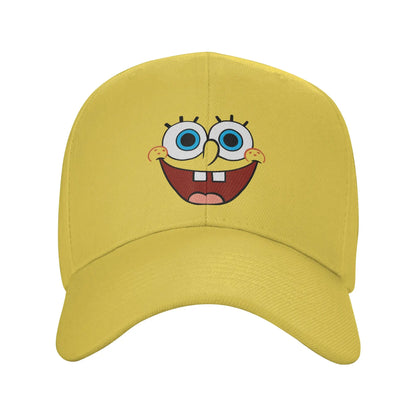 Spongebobs Large Smiling Face Sun Baseball Cap  Spring y2k Retro Trucker Hat For Couple Women Tennis Skate Baseball Caps