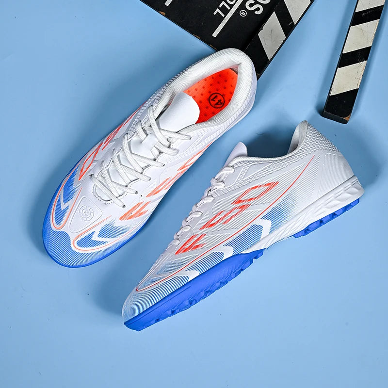 Chaussures de football populaires à tige basse FG/TF, unisexe, pour terrain, entraînement rapide, crampons antidérapants à crampons longs