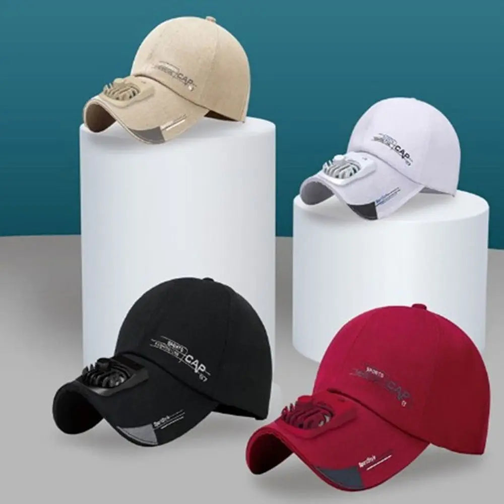 Kasket med ventilator Sommer USB-opladelig køleventilator Baseballkasket Udendørs golf solbeskyttelse 2 hastigheder Justerbar kasket med skygge Vandrekasket med ventilator