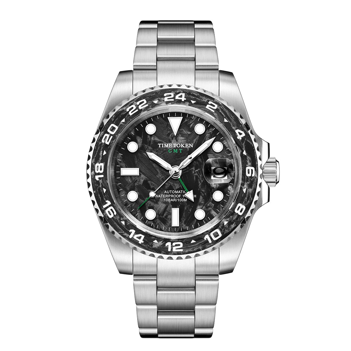 Carbon Fiber Watches Men 10Bar Waterproof Watch GMT Automatic Watches Luminous Calendar Diving Watch 41MM Watches for Man reloj