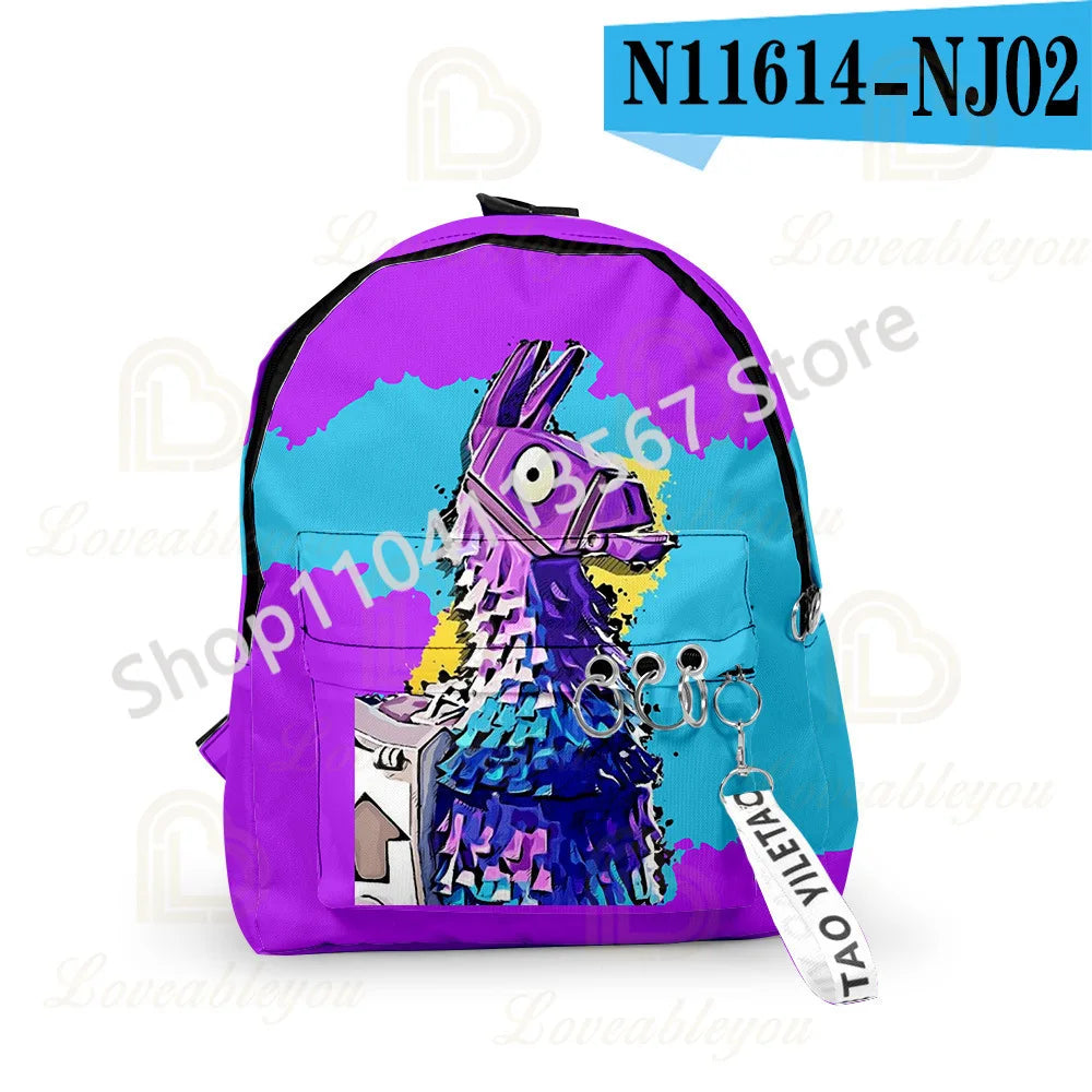 Fortnite Kids 3pcs Backpack Set Women Backpacks Office Stationary for Teenage Girls Boys Laptop Backpack Casual Travel Rucksack