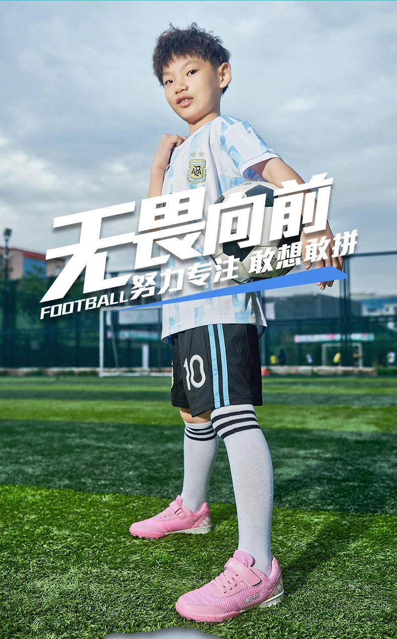 Personality Stylish And Comfortable Boys Girls Training Game Sneakers Indoor Outdoor Lawn Youth Student Soccer Shoes 29-39#
