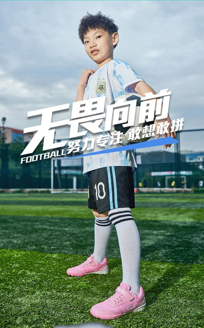 Personality Stylish And Comfortable Boys Girls Training Game Sneakers Indoor Outdoor Lawn Youth Student Soccer Shoes 29-39#