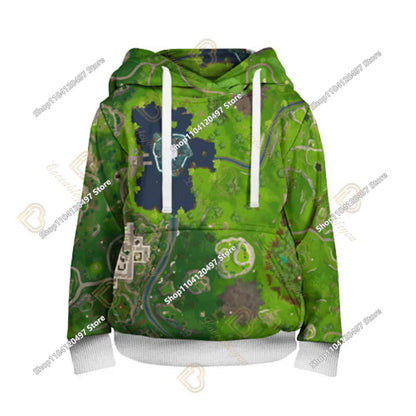 2-14Y Sweatshirt Fortnite Child Print Hoodie Sweatshirts Boys Girls Fashion Harajuku Jacket Kids Clothes Games Cosplay Costume