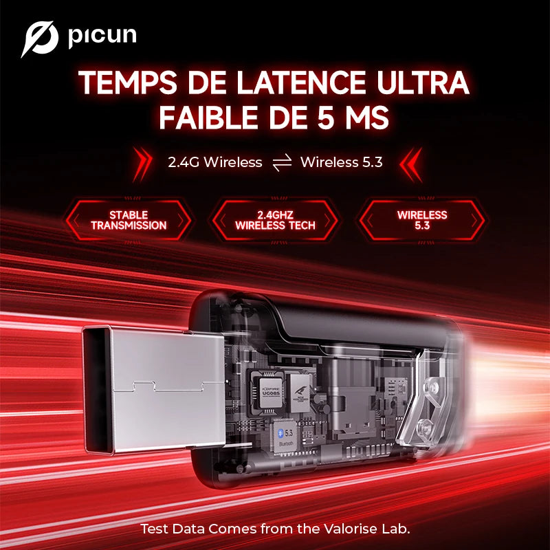 Auriculares gaming inalámbricos Picun G2 Bluetooth 5.3 – Sonido envolvente 7.1, micrófono ENC, batería de 100H y baja latencia para PC, PS5, PS4, Switch y móviles