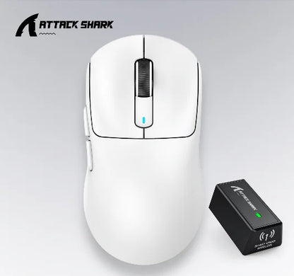 ATTACK SHARK X3 třirežimová myš 1K Hz, X3Pro bezdrátová Bluetooth myš 4K Hz, lehká, PAW3395, mobilní rychlost 650IPS