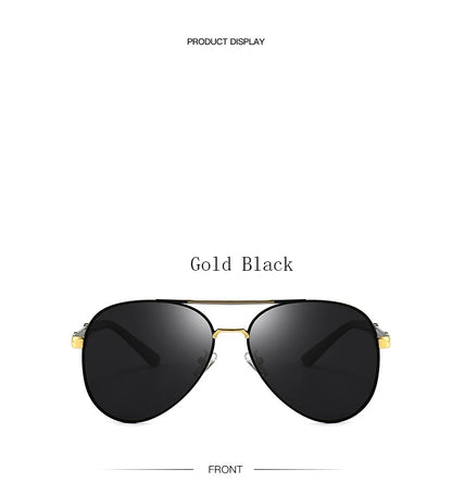 Classic Big Pilot Sunglasses Men Women Luxury Metal Black Aviation Sun Glasses Male Fashion Driving Vacation Shades UV400 Goggle