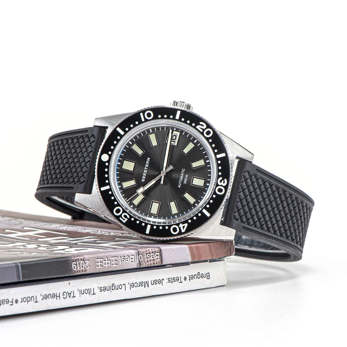 62MAS Diver Men Watch 38mm Original Sapphire Glass Nh35 Automatic Mechanical Waterproof Luminous Date Ceramic Bezel 200M Pro v3