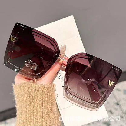 New Square Polarized Sunglasses Women Oversized Large Sun Glasses Ladies UV400 Classic Shades Oculos De Sol Luxury Designer