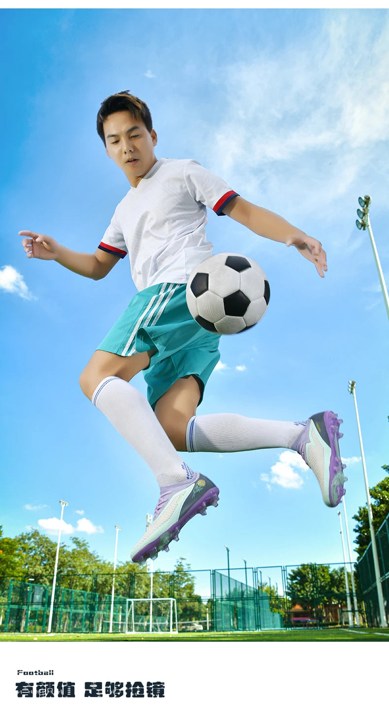 New Men Football Boots Sport Soccer Shoes Outdoor Cleats Adult Non Slip Boys Long Spikes Training Breathable Match Comfortable