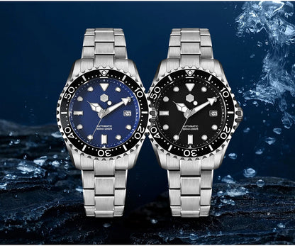 San Martin New 40-44mm Luxury Men's Diver Watch Classic High Quality NH35 YN55 Automatic Mechanical Sapphire BGW-X1 20Bar SN0009
