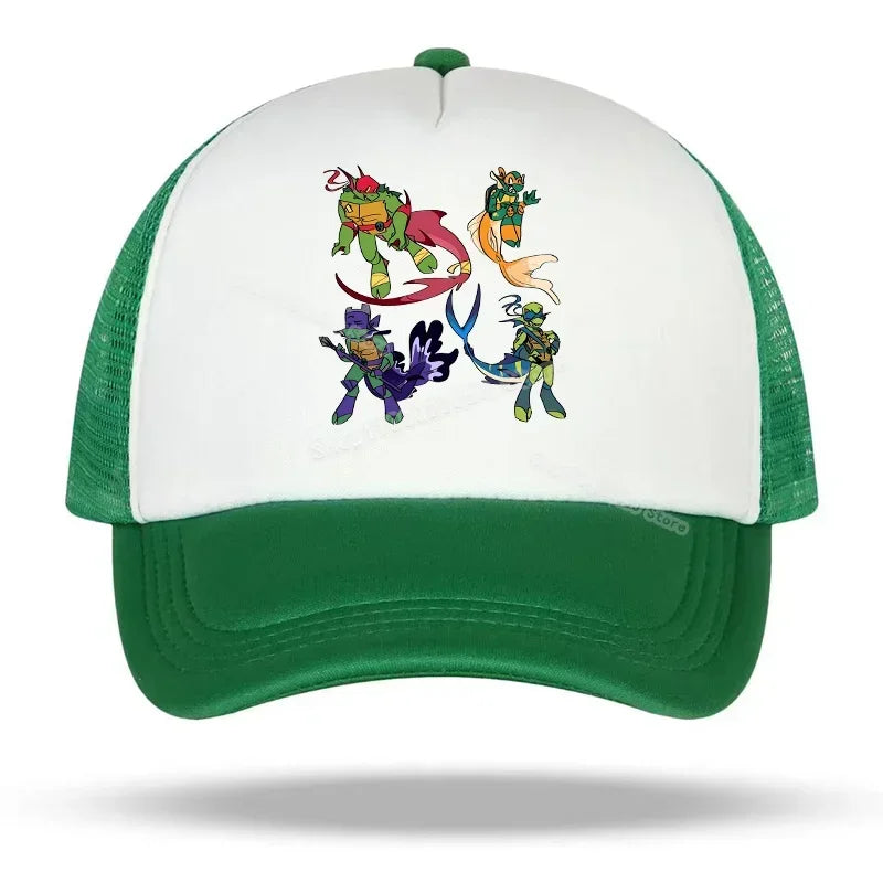 Teenage Mutant Ninja Turtles Baseball Cap Embroidered Cartoon Anime Print Hats Duck Tongue Hat Nethats Sun Visor Headgear Gifts