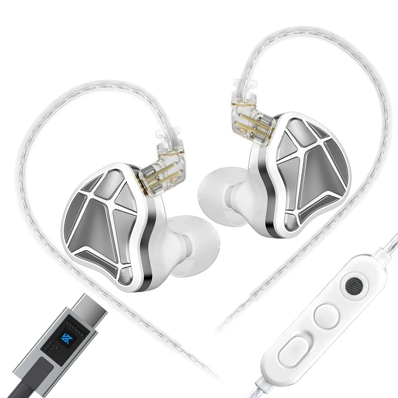 KZ Axas Gaming Earbuds Wired IEM HiFi Bass Headphones with Microphone, FPS Gaming Earphones, KZ Axas In-Ear Monitor Earbuds for PC Mobile & Console Gaming