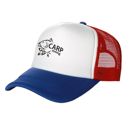 Șepci de camionagiu pentru bărbați cu imprimeu amuzant cu pește crap, șapcă de baseball pentru pescuit, șepci unisex din plasă pentru vară, model MZ-169