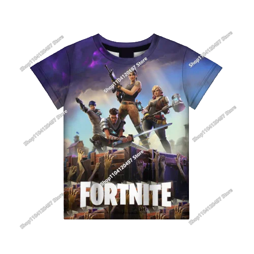 2026 Fortnite T-shirt Boys Summer Anime Game T Shirt Everyone T-Shirt Cute Tee Shirt Basic Battle Gamer Short Sleeve Man Tshirt