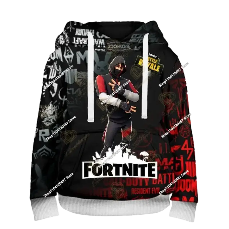 Lastenvaatteet syksyinen collegepaita T-paita huppari uusi Fortnite lasten rento asu mukavat streetwear-vaatteet