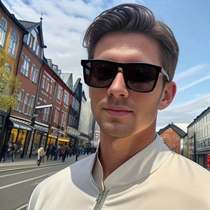  Classical Square Sunglasses Men Women Fashion Eyeglasses Men Punk Rectangle Design Sun Glasses Retro Fishing Glasses UV400
