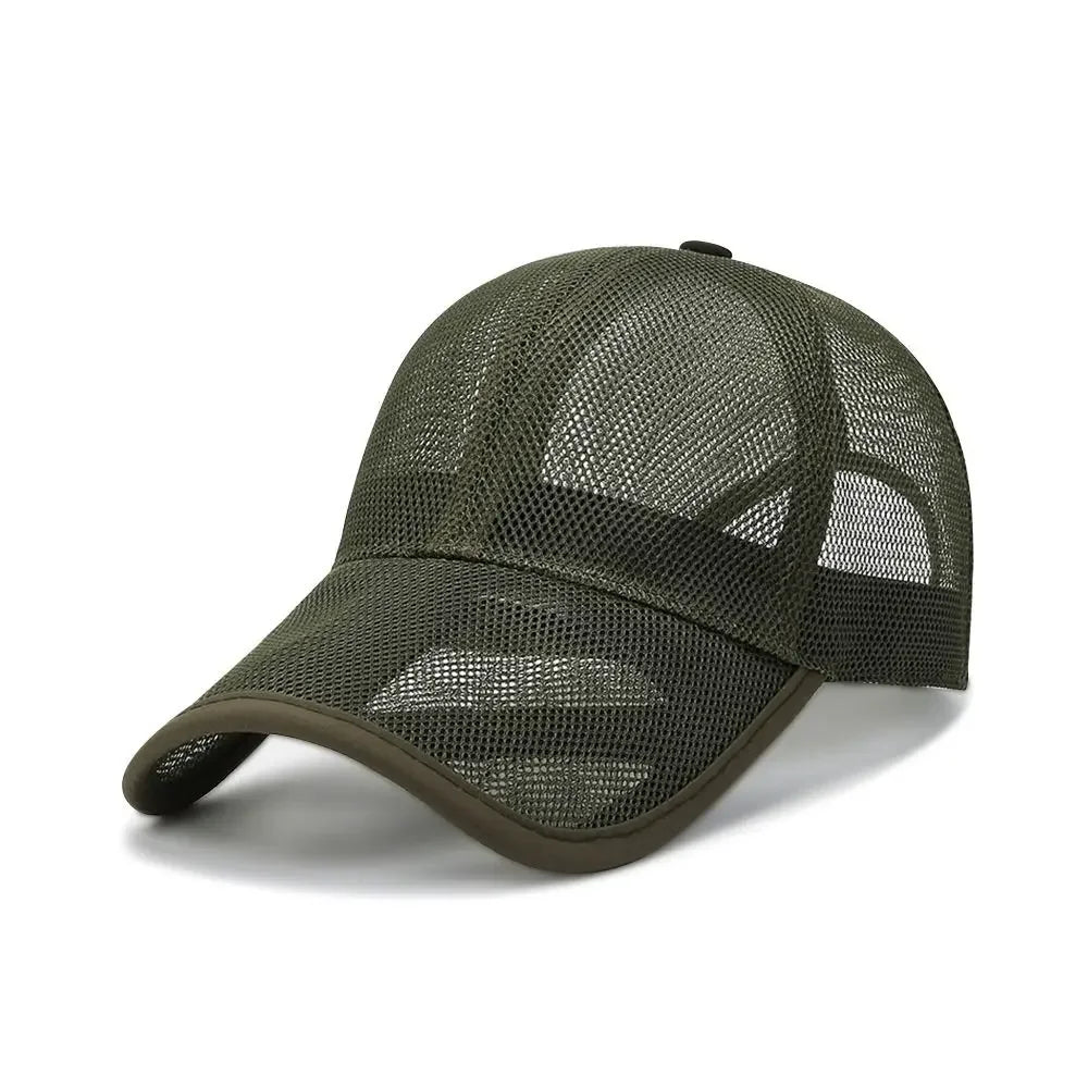 Breathable Sun Protection Caps Fashion Men Women Full Mesh Hats Summer Sunscreen Hats Sun Protection Caps Baseball Cap