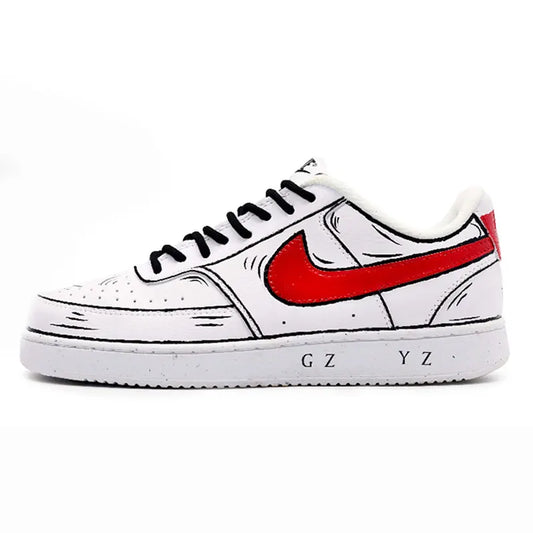Персонализирани маратонки Nike Court Vision 1 от серията „Graffiti Anime“ – износоустойчиви мъжки обувки за скейт