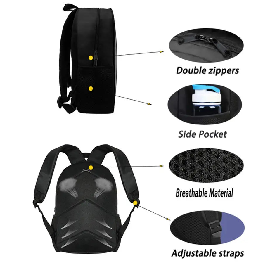 FORTNITE 3Pcs Lightweight Backpack With Front Pocket,Crossbody Bag&Pencil Case For Age 5-9 Boys Girls,Free 3D Printed Keychain.