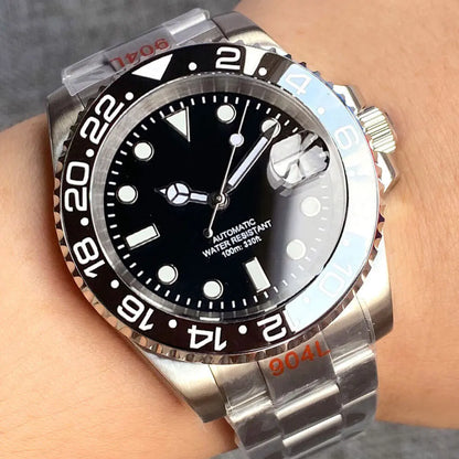 Reloj automático para hombre Miyota8215 resistente al agua 200m, reloj de buceo 40mm, movimiento mecánico, luminoso, correa Jubilee y hebilla Glide Lock
