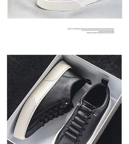 Heren sneakers, casual schoenen, heren platte schoenen, zapatillas hombre, lichtgewicht PU-leer, ademende schoenen, witte sportschoenen voor heren