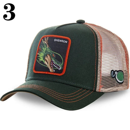 New Dragon Ball DRAGONBALL Mesh Cap Cartoon Mesh Cap Men And Women Baseball Cap Fashion Patch Trucker Cap